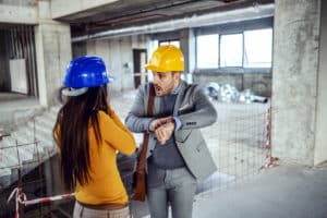 leader yelling at worker