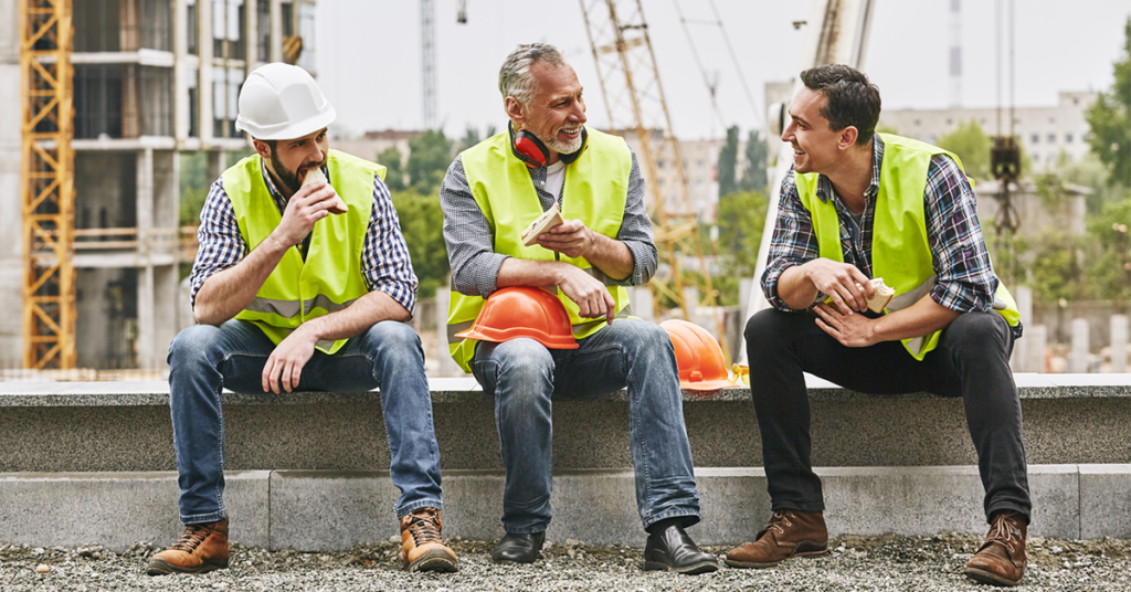 mix of older and younger blue collar workers