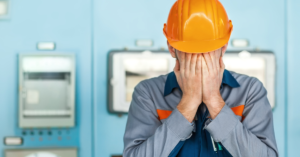 construction worker stressed